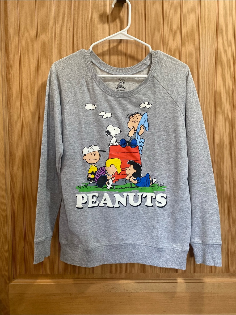 Peanuts Light Gray Crewneck with Snoopy Logo - Picture 2 of 4